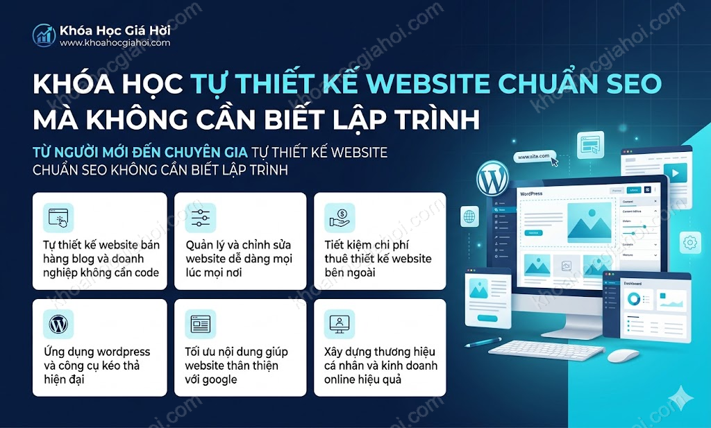Khóa Học Tự Thiết Kế Website Chuẩn Seo Mà Không Cần Biết Lập Trình