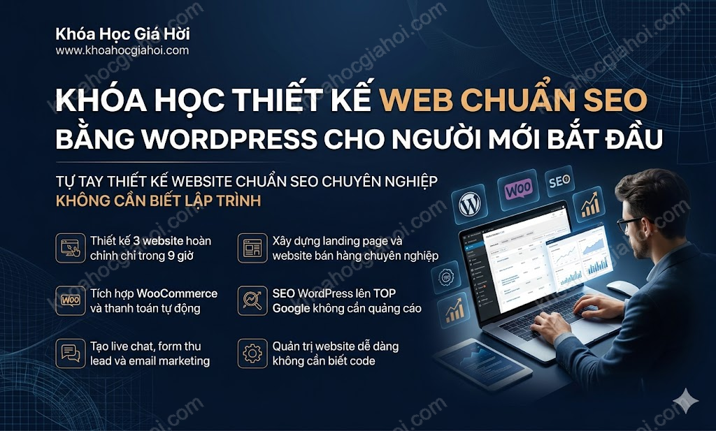 Khóa Học Thiết Kế Web Chuẩn Seo Bằng Wordpress Cho Người Mới Bắt Đầu