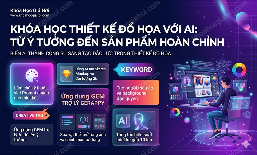 Khóa Học Thiết Kế Đồ Họa Với AI: Từ Ý Tưởng Đến Sản Phẩm Hoàn Chỉnh