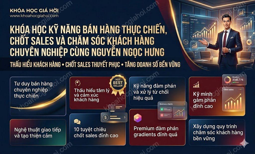 Khóa Học Kỹ Năng Bán Hàng Đỉnh Cao Cùng Nguyễn Ngọc Hưng