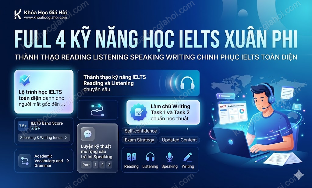 Full 4 Kỹ Năng Học IELTS Xuân Phi