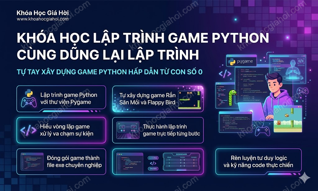 Khóa Học Lập Trình Game Python Cùng Dũng Lại Lập Trình