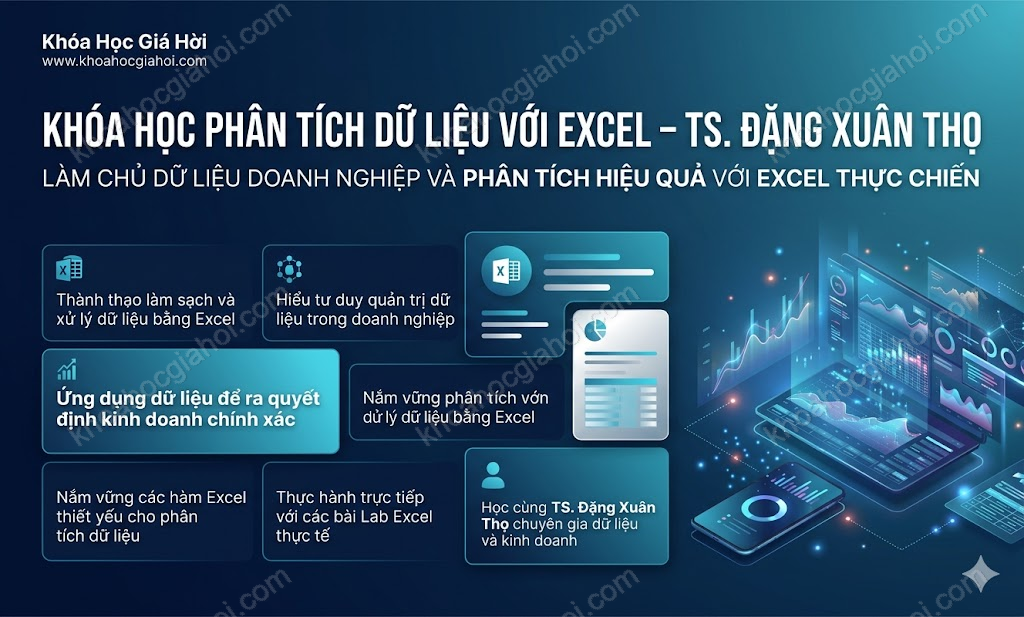 Khóa Học Phân Tích Dữ Liệu Với Excel – Ts. Đặng Xuân Thọ