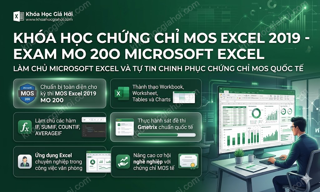 Khóa Học Chứng Chỉ Mos Excel 2019 - Exam Mo-200 Microsoft Excel