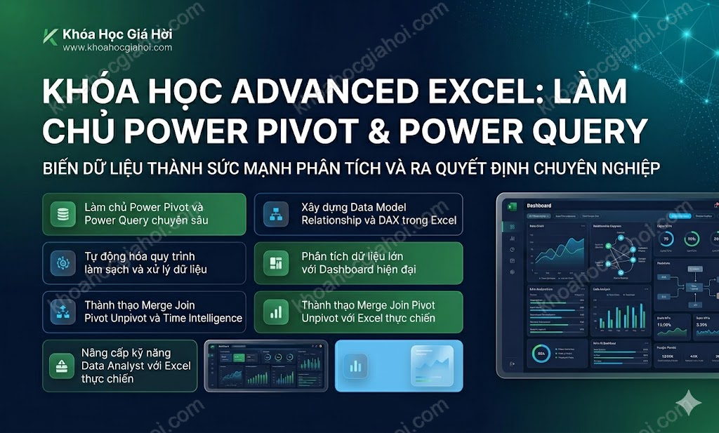 Khóa học Advanced Excel: Làm chủ Power Pivot & Power Query