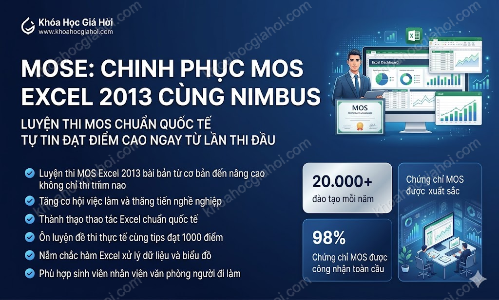 Khóa học MOSE: Chinh phục MOS Excel 2013 cùng Nimbus