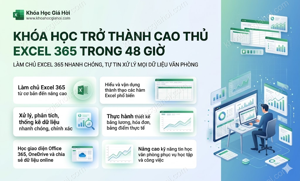 Khóa Học Trở Thành Cao Thủ Excel 365 Trong 48 Giờ