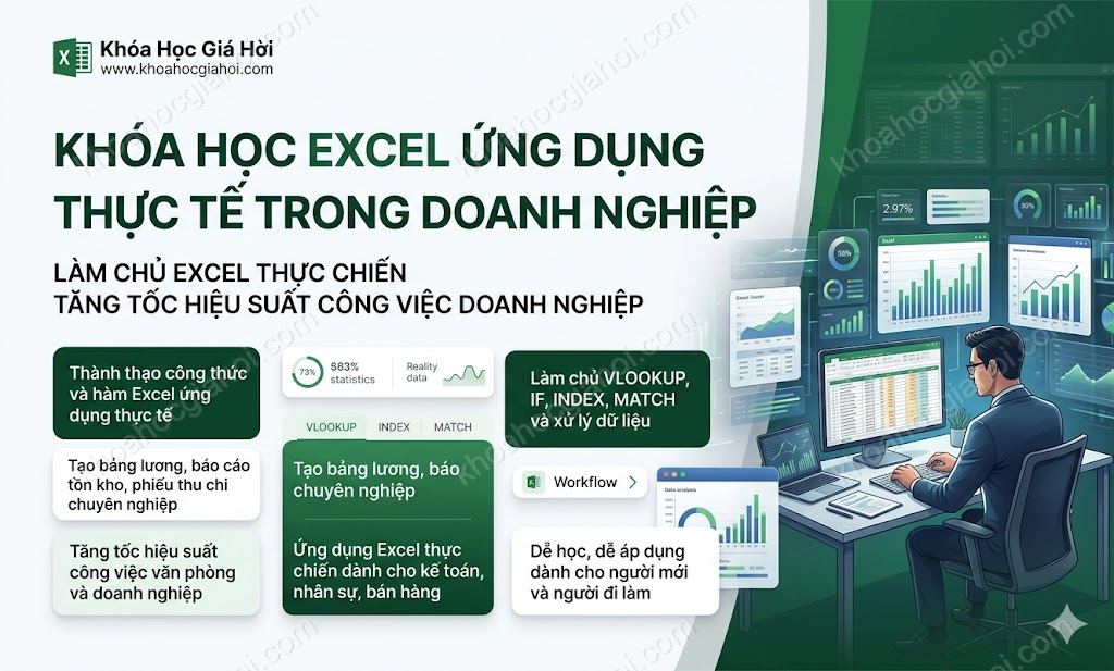 Khóa Học Excel Ứng Dụng Thực Tế Trong Doanh Nghiệp