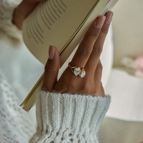 Bague ondulée duo