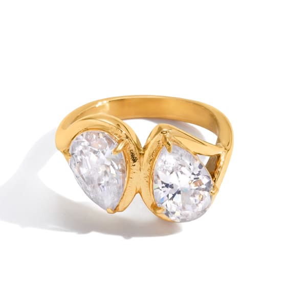 Bague ondulée duo