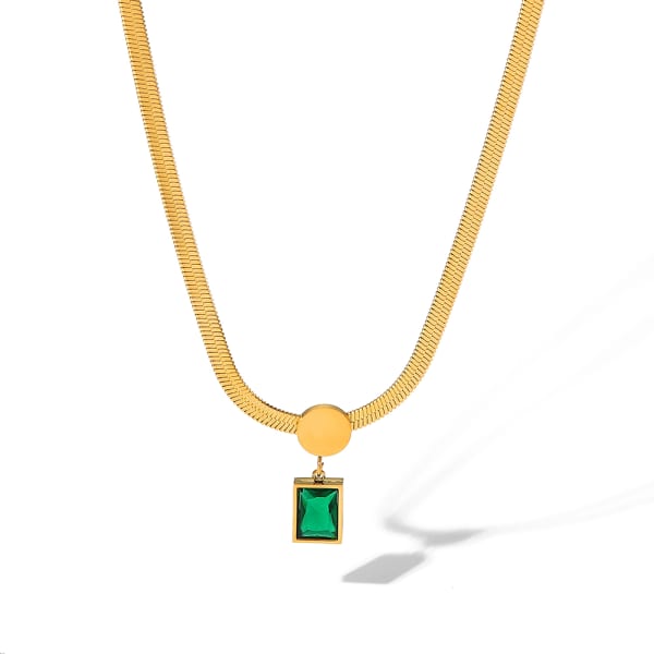 Collier Minuit En Emeraude
