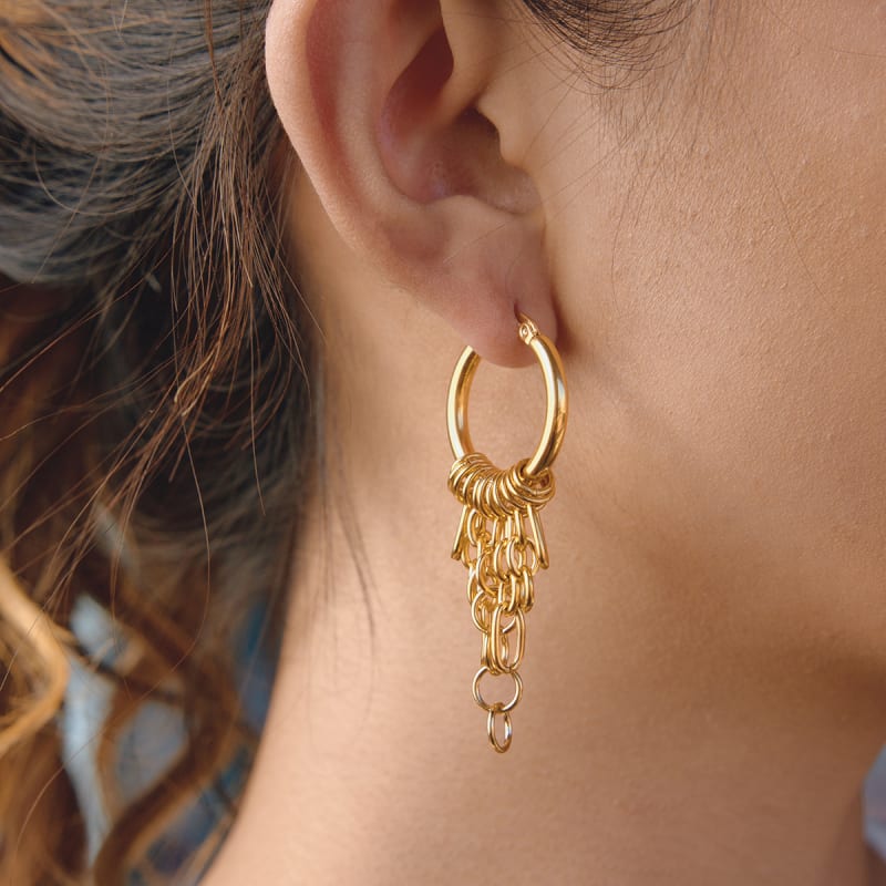Boucles Chain Fever — vue portée
