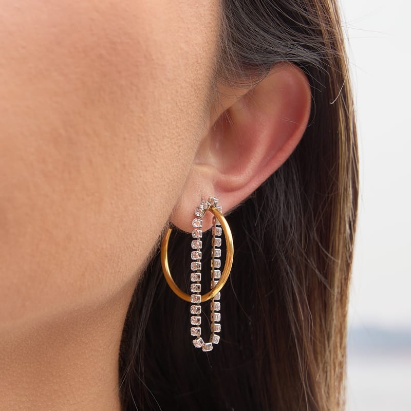 Boucles Diamond Loop — vue portée