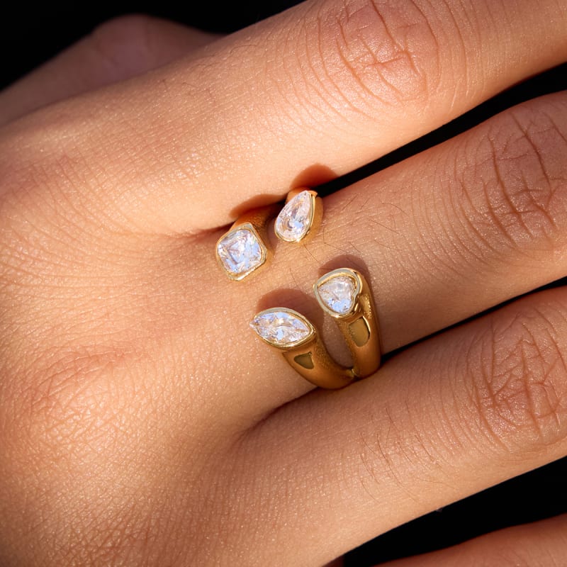 Bague Jardin de Cristal — vue portée