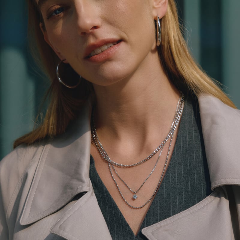 Collier Murmures D'Argent — vue portée
