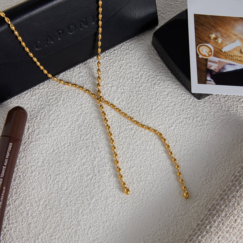 Collier Lien de Velours Doré  3