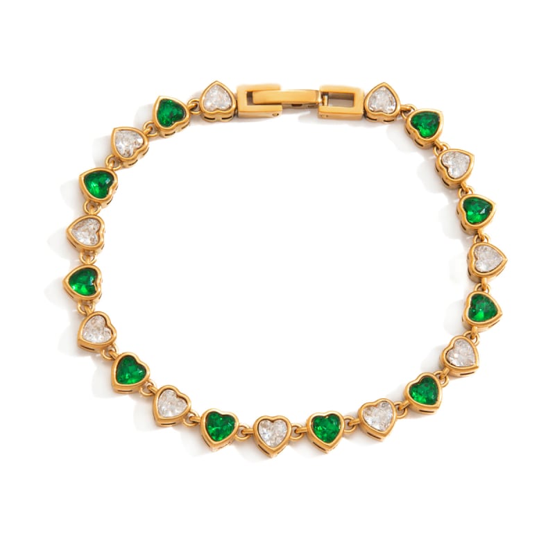 Bracelet Emeraude du Coeur