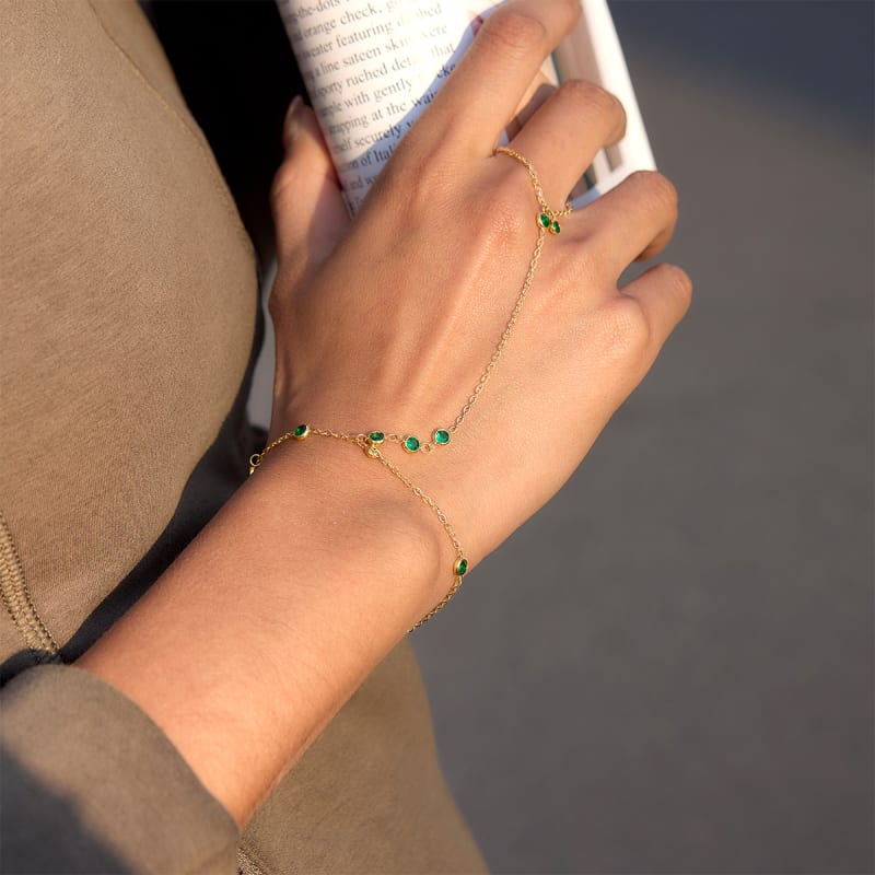 Bracelet Rosée d'Emeraude — vue portée