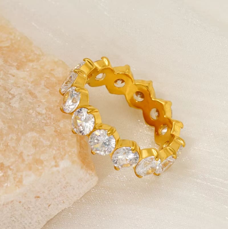 Bague Couronne de Cristal — vue portée