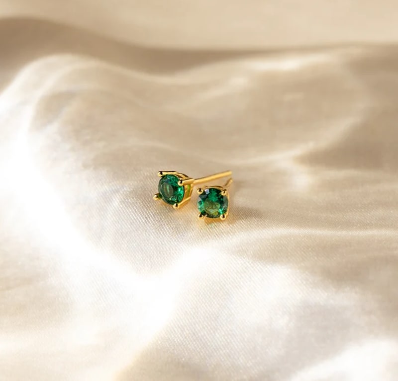 Boucles Emeraude Glow — vue portée