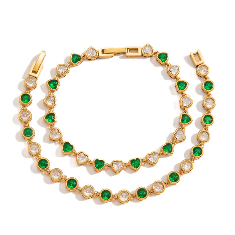 Bracelet Emeraude du Coeur — vue portée