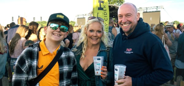 Home Farm Fest 2026 — festival-goers socialising, Somerset