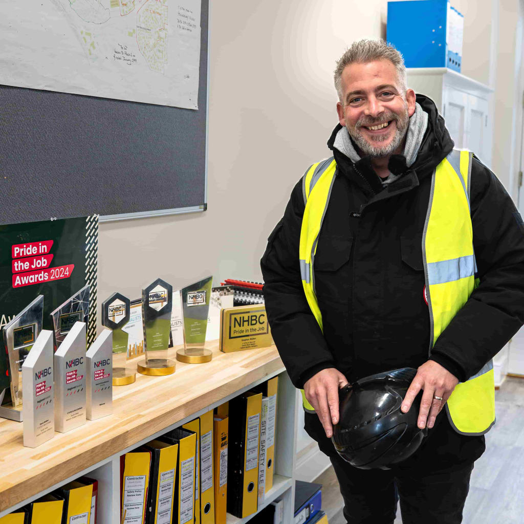 Dorset trades business owner on-site during a monthly short-form content shoot.