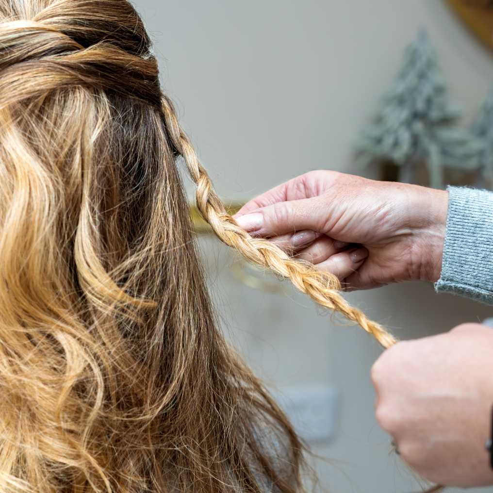 Editorial-style portrait for bridal hair portfolio and social posts. in Dorset