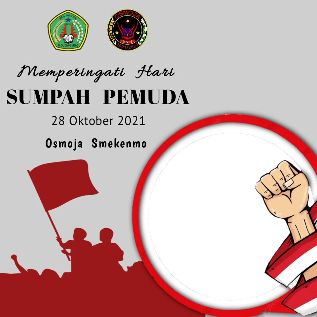 Gambar Twibbon Hari Sumpah Pemuda Terbaru 2021 buatan Bu Dev
