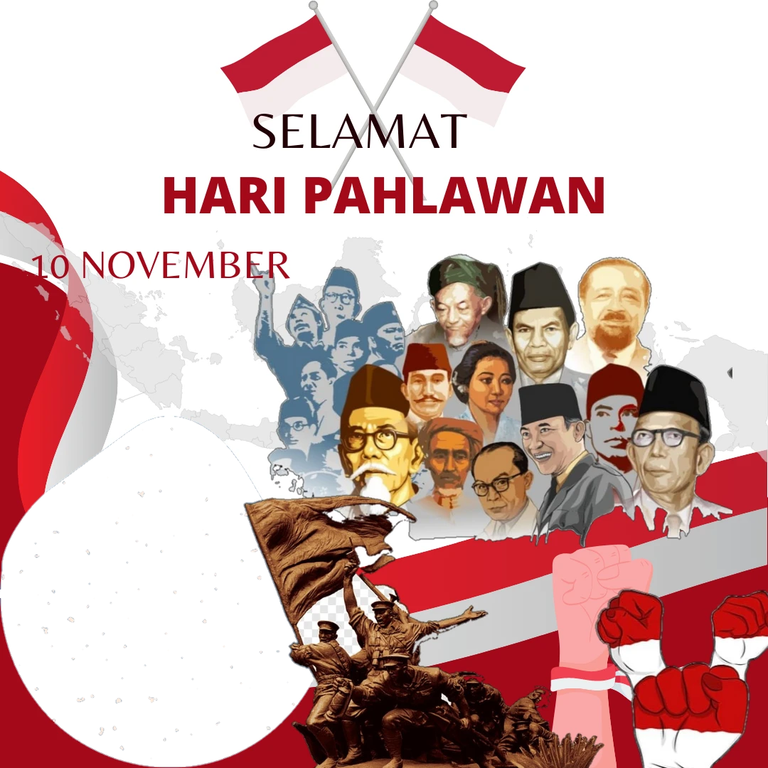 Unduh Twibbon Hari Pahlawan Gratis buatan Tio watio