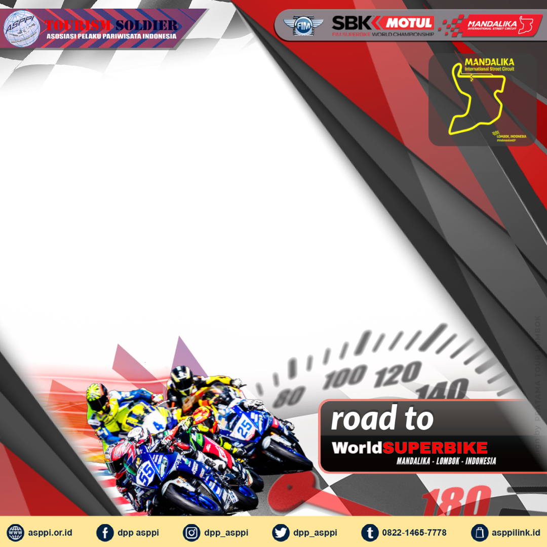 Download Background Twibbon ROAD TO WORLDSUPERBIKE MANDALIKA 2021 buatan PRATAMA TOUR LOMBOK (0821.2525.4243)