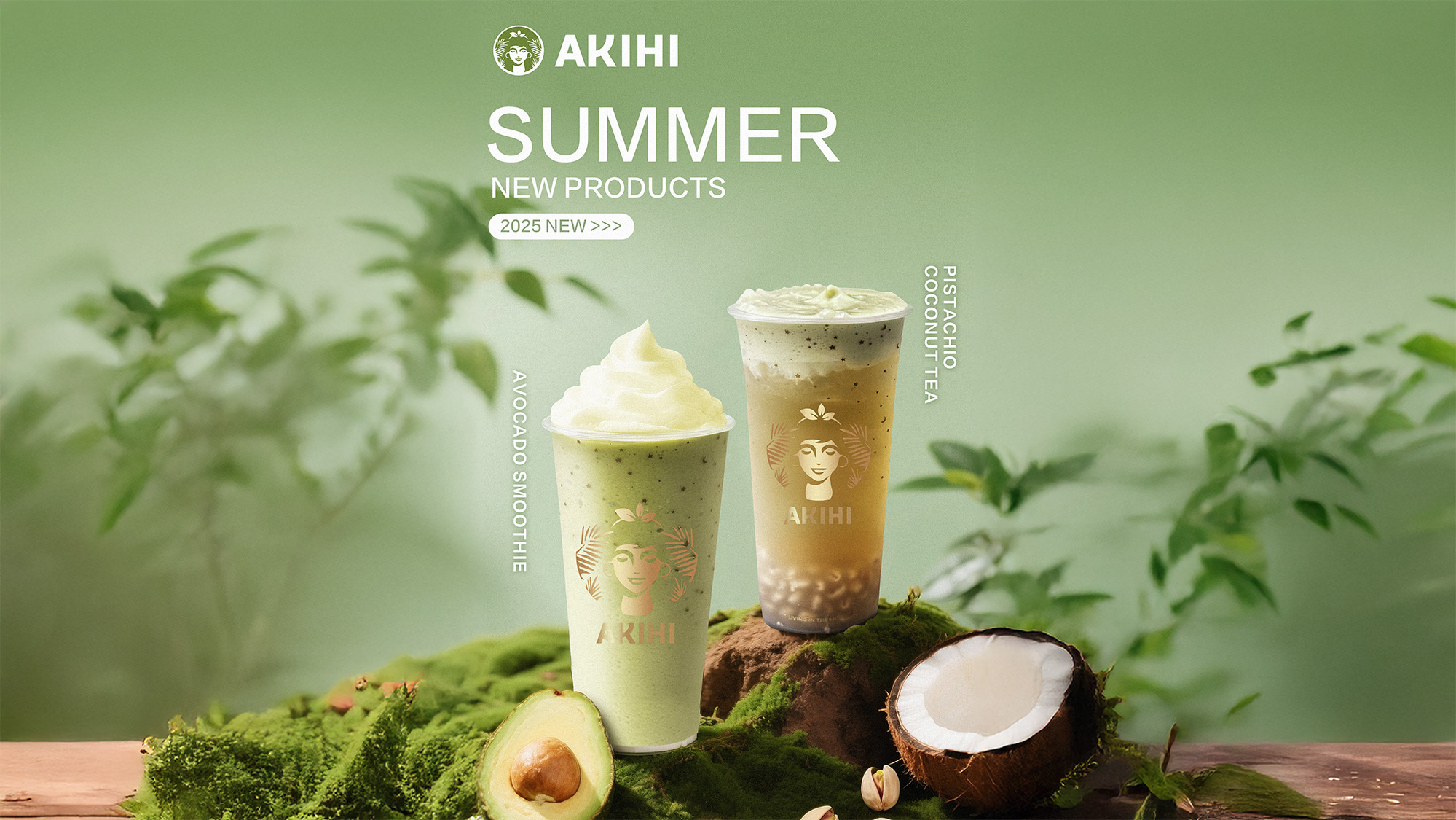 NEW for Summer: Pistachio Coconut Tea & Avocado Smoothie!
