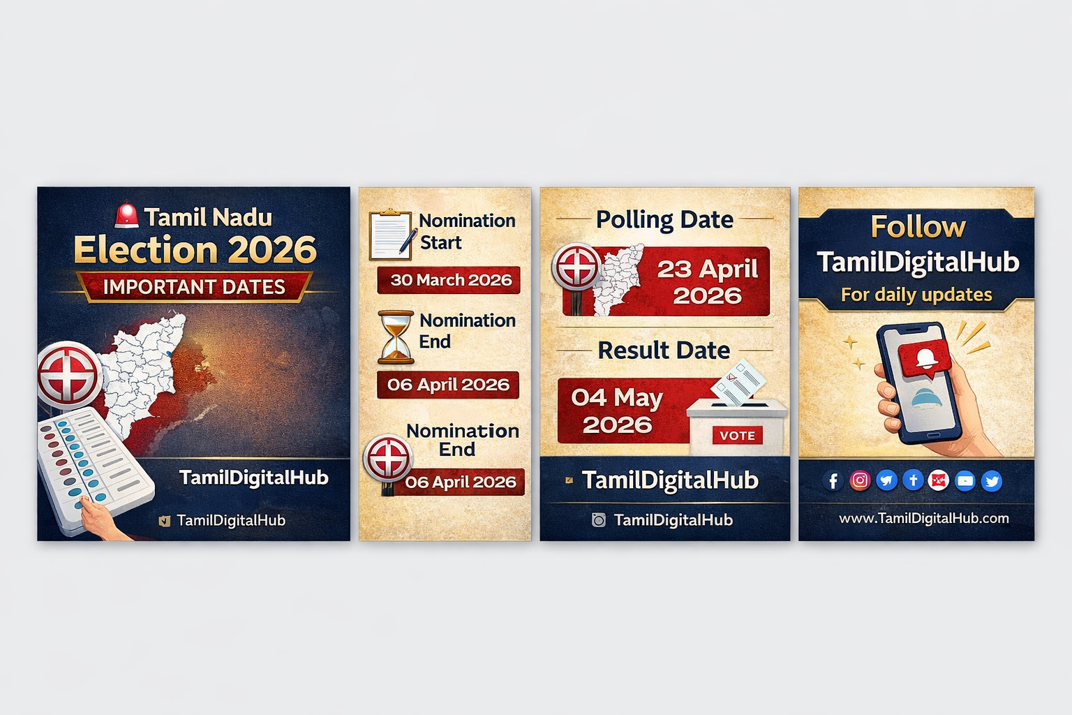 தமிழக சட்டமன்ற தேர்தல் 2026: முக்கிய தேதிகள் அறிவிப்பு – முழு விவரம்