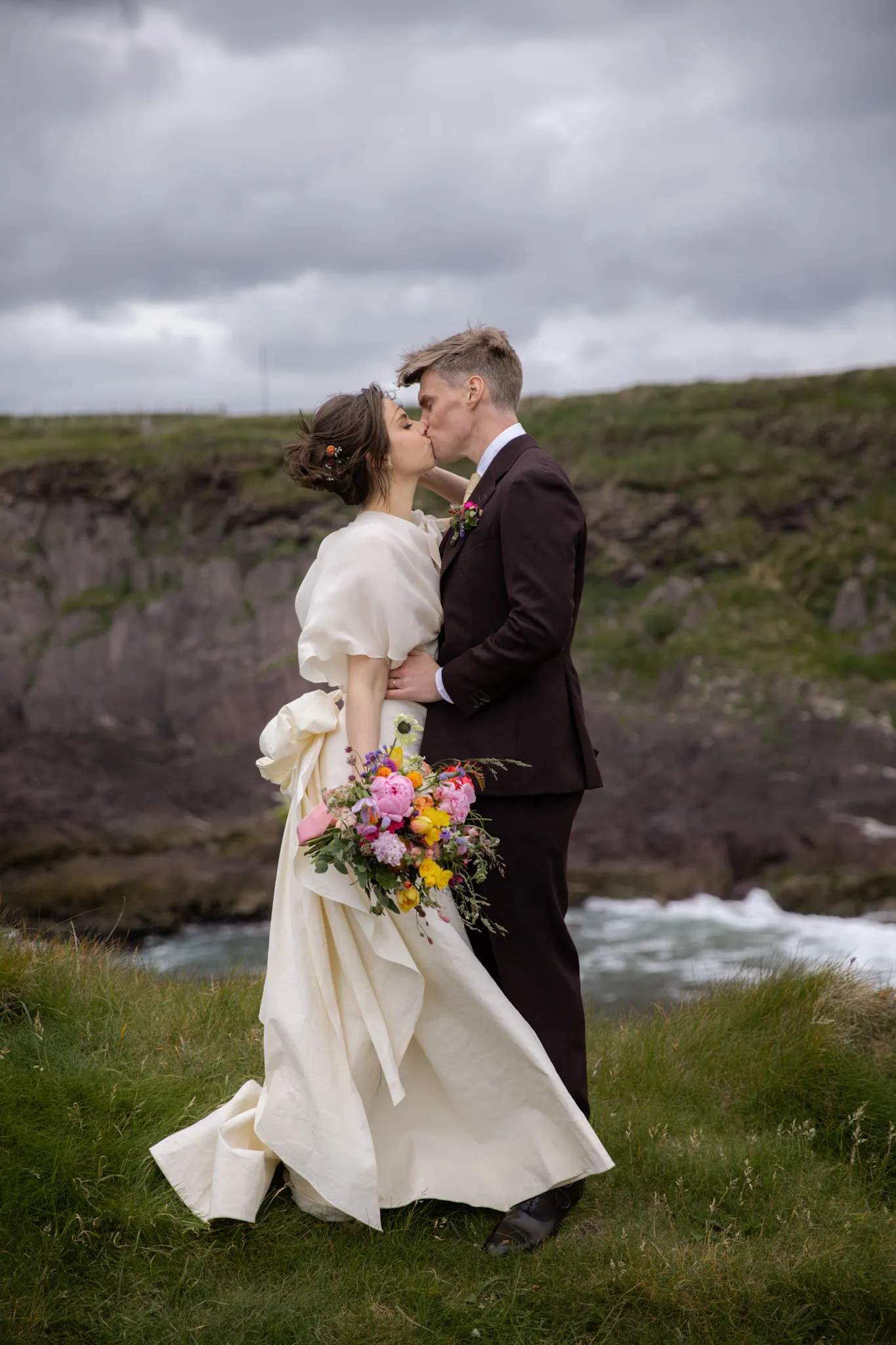 Bride and Groom kissing