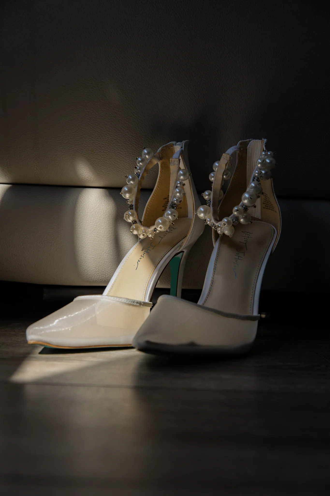 The brides wedding shoes