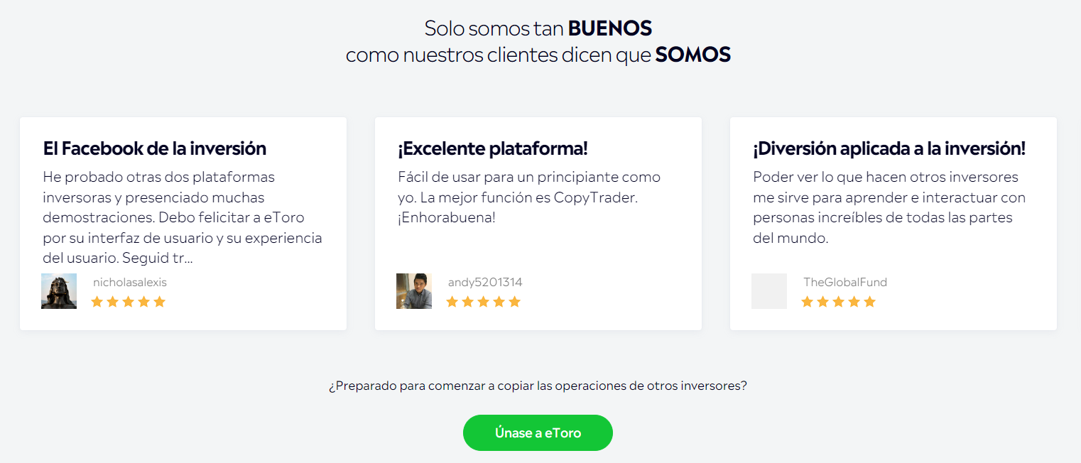 eToro opiniones