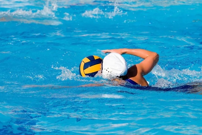 Our Blue Hawks Team is a provincially recognized competitive water polo team. Our team focuses on creating a supportive environment to foster skill development. Team members will learn basic dribbling, water passes, and the rules of water polo. Water polo is offered for participants over 10 years old.