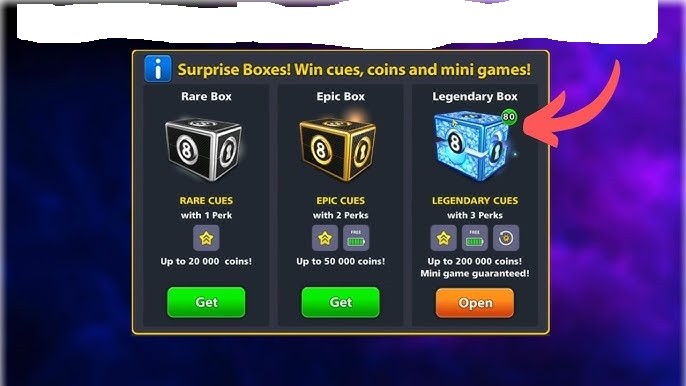 (IOS/Android/Miniclip/Facebook) 8 Ball Pool Account – 1 Billion Coin 70 Legendary Boxes 10+ Legendary Cues will Open 1- 100 level