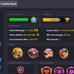 (IOS/Android/Miniclip/Facebook) 8 Ball Pool Account – 500m+ coin 200M More 10 Legendary Cues 500 Cash (Miniclip Login) 500m Coins
