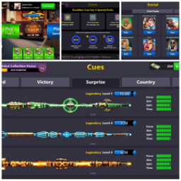 (IOS/Android/Miniclip/Facebook) 8 Ball Pool Account – Diamond 20/20 Legendary Cues 1 Billion Coins 100+ Level 4 Cues Maxed
