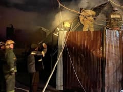 В Торжке загорелась баня