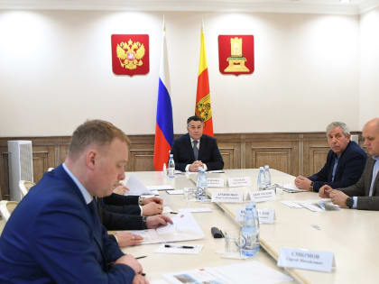 Губернатор Игорь Руденя и гендиректор ООО «ДСК» Сергей Голубев обсудили ход строительства в Тверской области Западного моста и других значимых инфраструктурных объектов