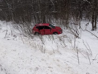 Легковой автомобиль вылетел в кювет в Ржевском районе