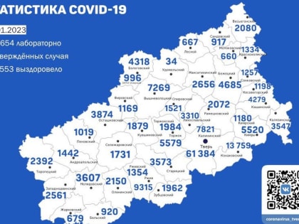 Карта коронавируса в Тверской области – 3 января 2023 года