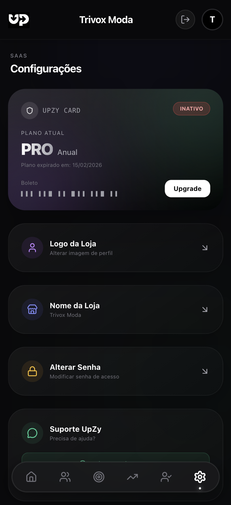 Configurações