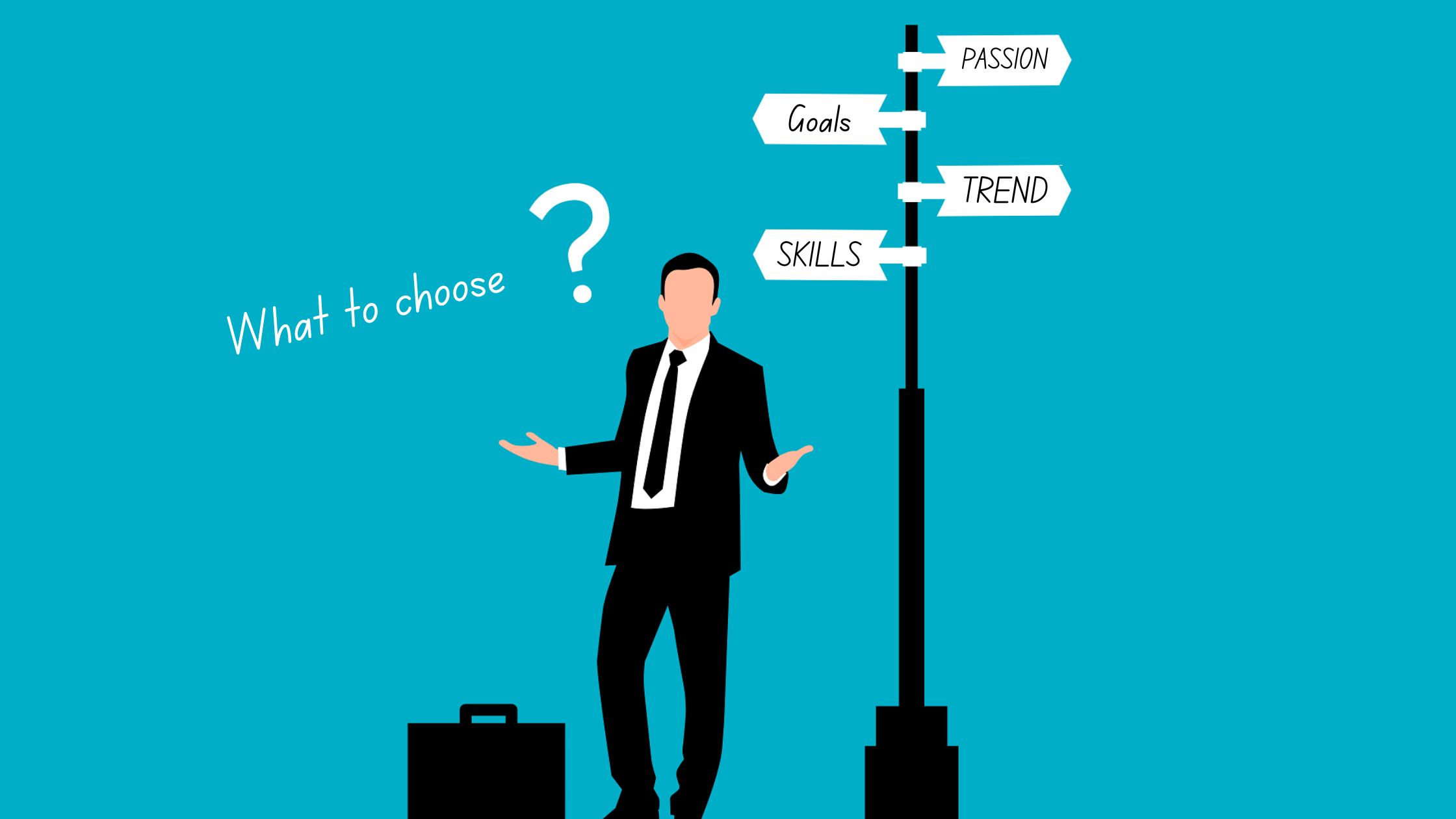 Person standing at a crossroads deciding their career path.