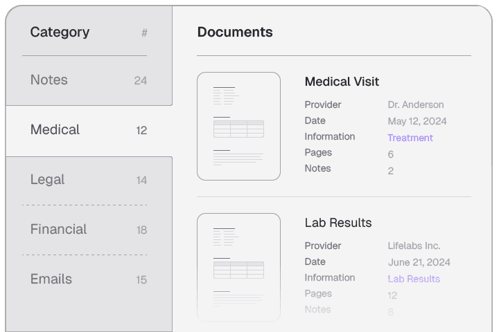 Graphic illustrating how AI document classification for insurance works in OwlVision.