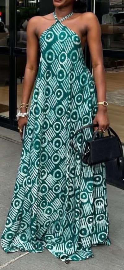 Backless Ankara dress