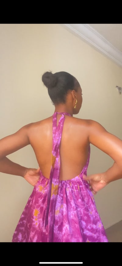 Backless Ankara dress