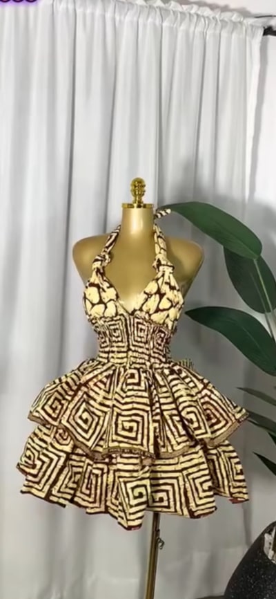 Three Step Ankara dress mini